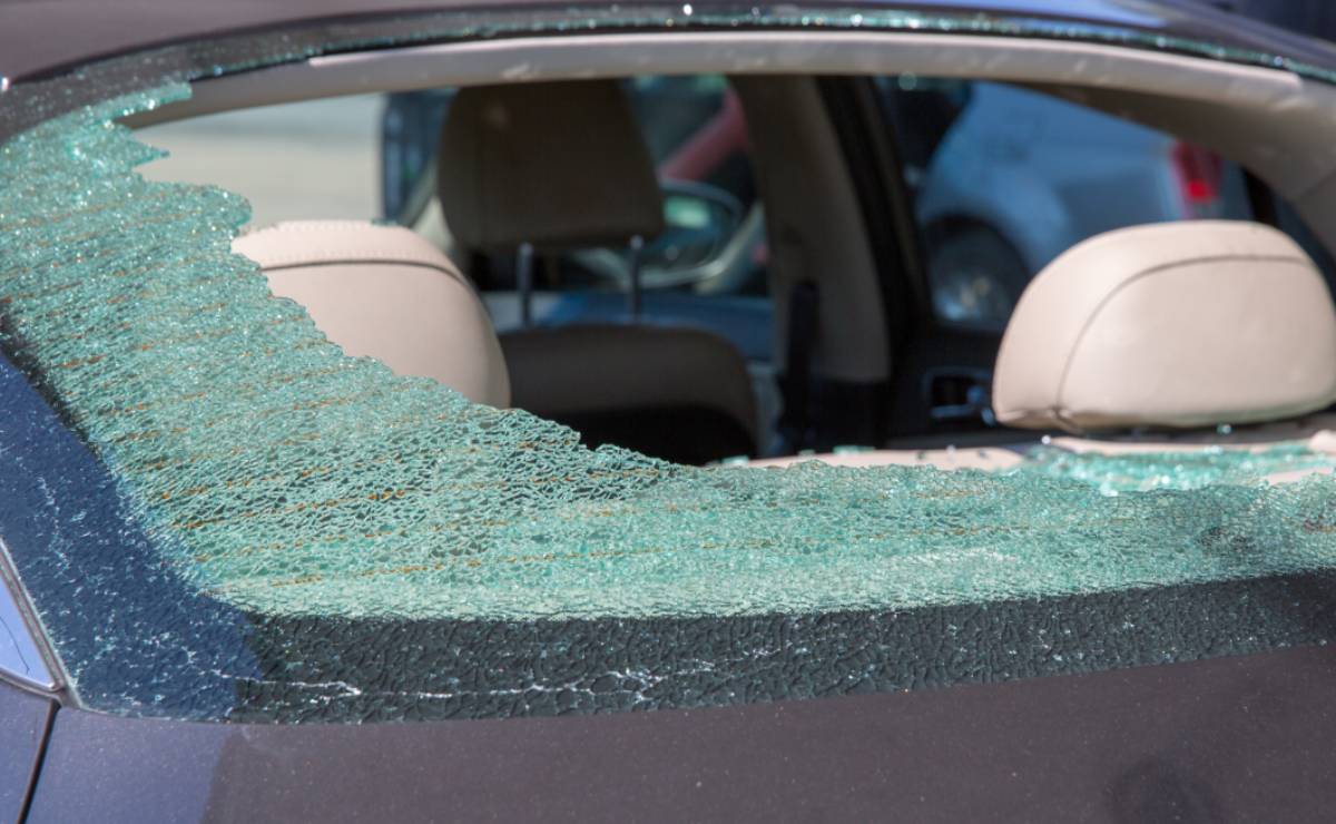 luneta destruida por granizo